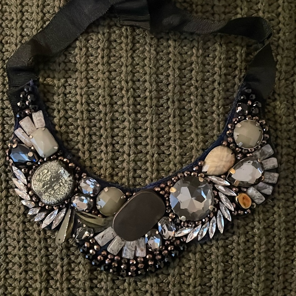 Black statement necklace